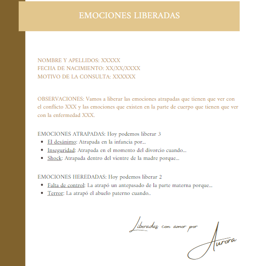 Sesión online de liberación emocional